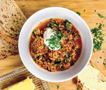 Lovage & Turkey Meatball Soup Recipe